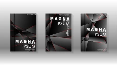 The background of the cover design pattern. Red triangle line. Vector front p Illustrazione stock