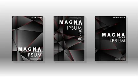 The background of the cover design pattern. Red triangle line. Vector front p Illustrazione stock