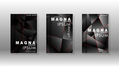 The background of the cover design pattern. Red triangle line. Vector front p Stock Illustration