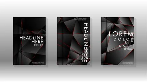 The background of the cover design pattern. Red triangle line. Vector front p Stock Illustration