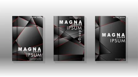 The background of the cover design pattern. Red triangle line. Vector front p Illustrazione stock