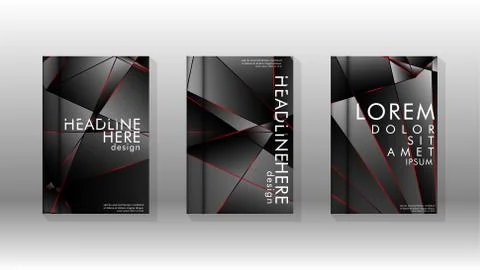 The background of the cover design pattern. Red triangle line. Vector front p Illustrazione stock