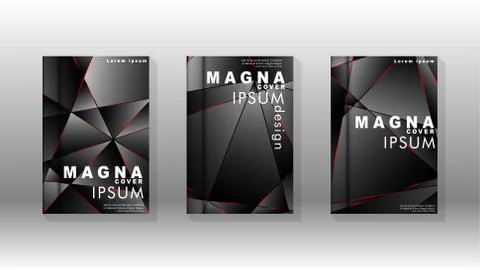 The background of the cover design pattern. Red triangle line. Vector front p 스톡 일러스트