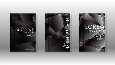 The background of the cover design pattern. Red triangle line. Vector front p Illustrazione stock