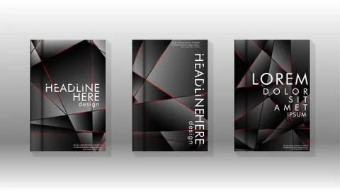 The background of the cover design pattern. Red triangle line. Vector front p Stock Illustration