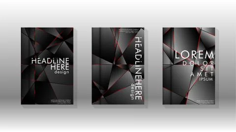 The background of the cover design pattern. Red triangle line. Vector front p Stock Illustration