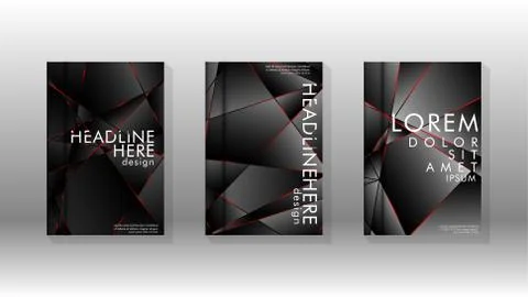 The background of the cover design pattern. Red triangle line. Vector front p Stock Illustration