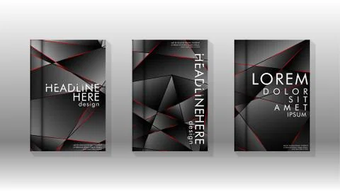 The background of the cover design pattern. Red triangle line. Vector front p Illustrazione stock