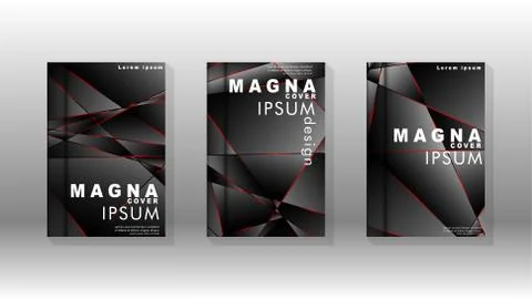 The background of the cover design pattern. Red triangle line. Vector front p Illustrazione stock