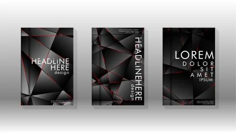 The background of the cover design pattern. Red triangle line. Vector front p Stock Illustration