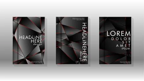 The background of the cover design pattern. Red triangle line. Vector front p Stock Illustration