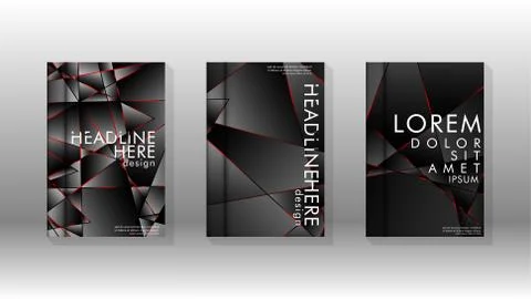 The background of the cover design pattern. Red triangle line. Vector front p Illustrazione stock