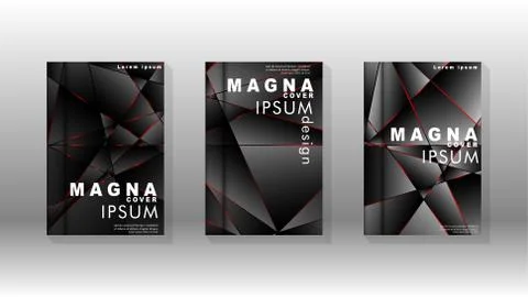 The background of the cover design pattern. Red triangle line. Vector front p Stock Illustration