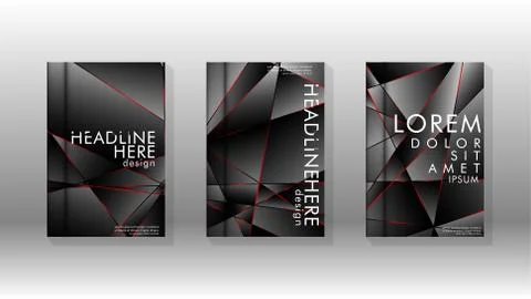 The background of the cover design pattern. Red triangle line. Vector front p Stock Illustration