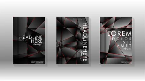 The background of the cover design pattern. Red triangle line. Vector front p 스톡 일러스트