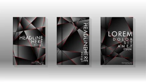 The background of the cover design pattern. Red triangle line. Vector front p Stock Illustration