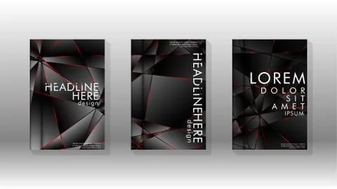 The background of the cover design pattern. Red triangle line. Vector front p Illustrazione stock