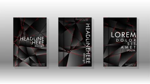 The background of the cover design pattern. Red triangle line. Vector front p Illustrazione stock