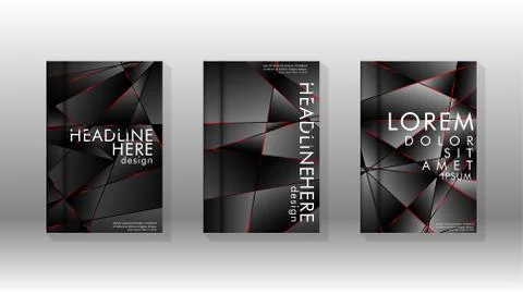 The background of the cover design pattern. Red triangle line. Vector front p Illustrazione stock