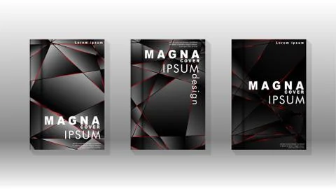 The background of the cover design pattern. Red triangle line. Vector front p Stock Illustration