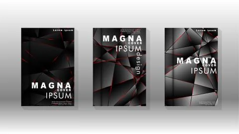 The background of the cover design pattern. Red triangle line. Vector front p Illustrazione stock