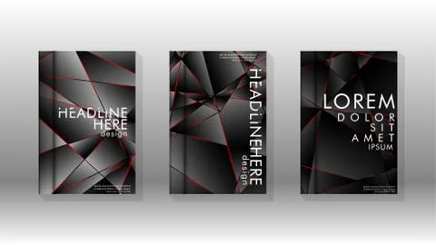 The background of the cover design pattern. Red triangle line. Vector front p Stock Illustration