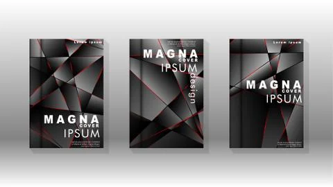 The background of the cover design pattern. Red triangle line. Vector front p Stock Illustration