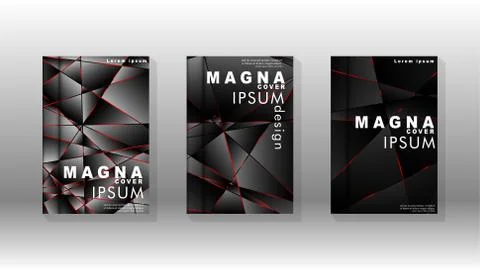 The background of the cover design pattern. Red triangle line. Vector front p Illustrazione stock