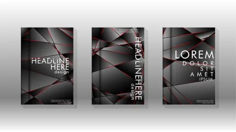 The background of the cover design pattern. Red triangle line. Vector front p Stock Illustration