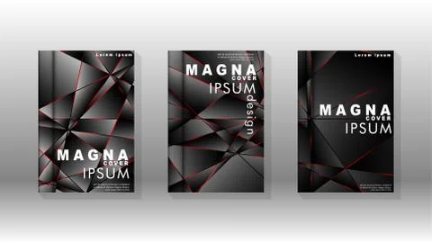 The background of the cover design pattern. Red triangle line. Vector front p Stock Illustration