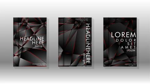 The background of the cover design pattern. Red triangle line. Vector front p Stock Illustration