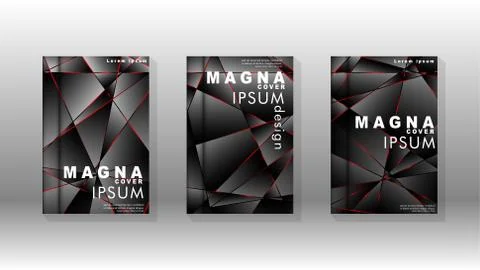 The background of the cover design pattern. Red triangle line. Vector front p Stock Illustration