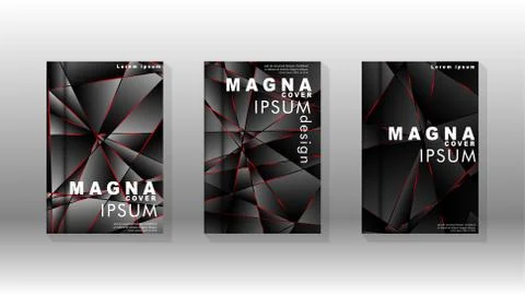 The background of the cover design pattern. Red triangle line. Vector front p Stock Illustration