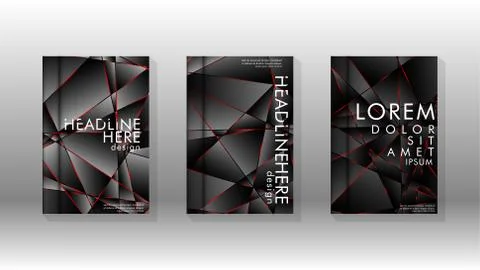 The background of the cover design pattern. Red triangle line. Vector front p 스톡 일러스트