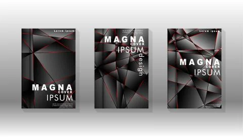 The background of the cover design pattern. Red triangle line. Vector front p Stock Illustration