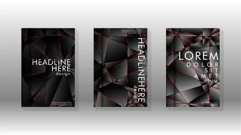 The background of the cover design pattern. Red triangle line. Vector front p 스톡 일러스트