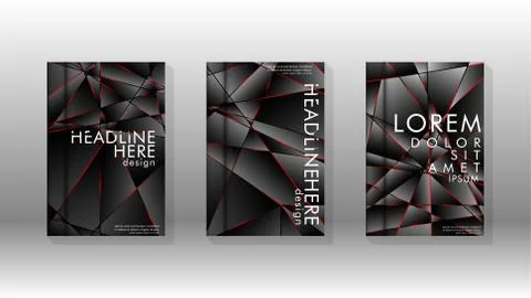 The background of the cover design pattern. Red triangle line. Vector front p Illustrazione stock