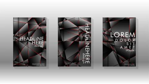 The background of the cover design pattern. Red triangle line. Vector front p 스톡 일러스트