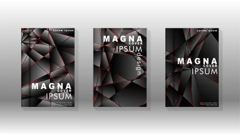 The background of the cover design pattern. Red triangle line. Vector front p Stock Illustration