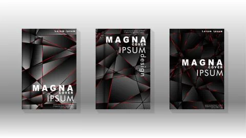 The background of the cover design pattern. Red triangle line. Vector front p Stock Illustration