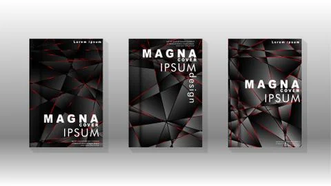 The background of the cover design pattern. Red triangle line. Vector front p Stock Illustration