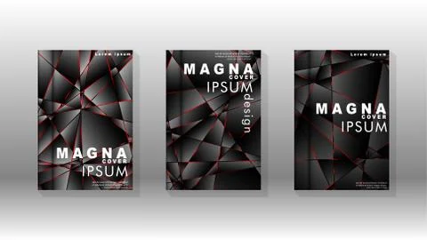 The background of the cover design pattern. Red triangle line. Vector front p Illustrazione stock