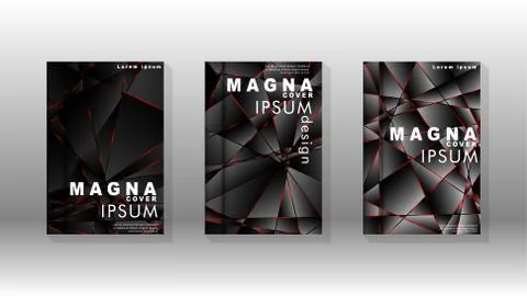 The background of the cover design pattern. Red triangle line. Vector front p Stock Illustration