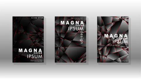 The background of the cover design pattern. Red triangle line. Vector front p Stock Illustration