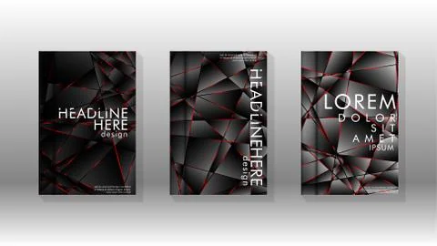 The background of the cover design pattern. Red triangle line. Vector front p Stock Illustration