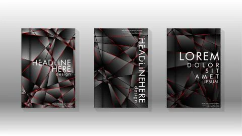 The background of the cover design pattern. Red triangle line. Vector front p 스톡 일러스트
