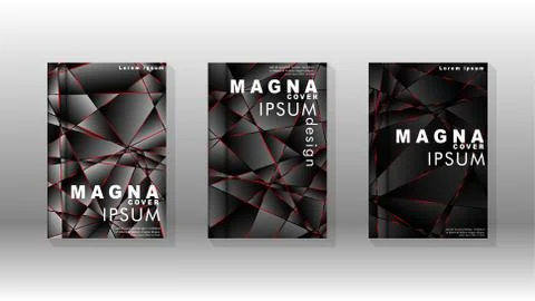 The background of the cover design pattern. Red triangle line. Vector front p Stock Illustration