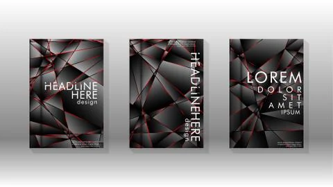 The background of the cover design pattern. Red triangle line. Vector front p Stock Illustration