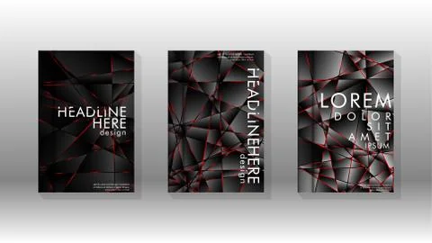 The background of the cover design pattern. Red triangle line. Vector front p 스톡 일러스트