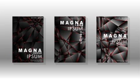 The background of the cover design pattern. Red triangle line. Vector front p Illustrazione stock